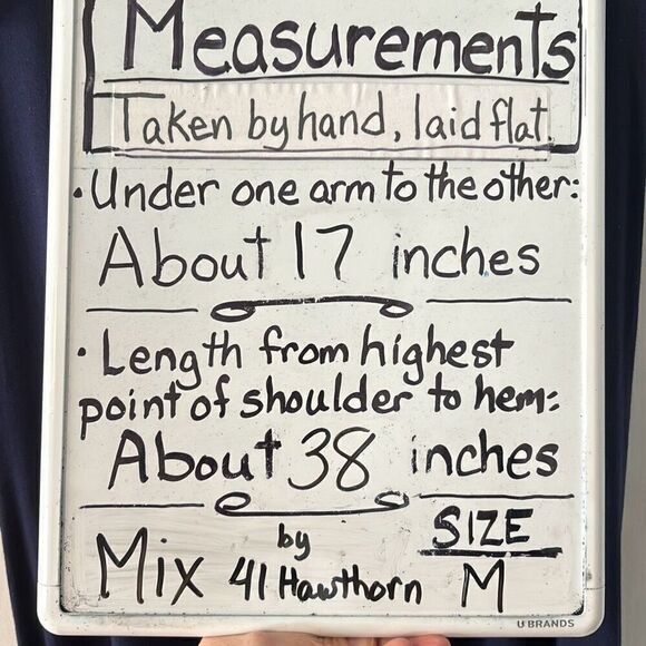 Mix by 41Hawthorn navy single pocket soft short sleeve swing dress M - Picture 8 of 8